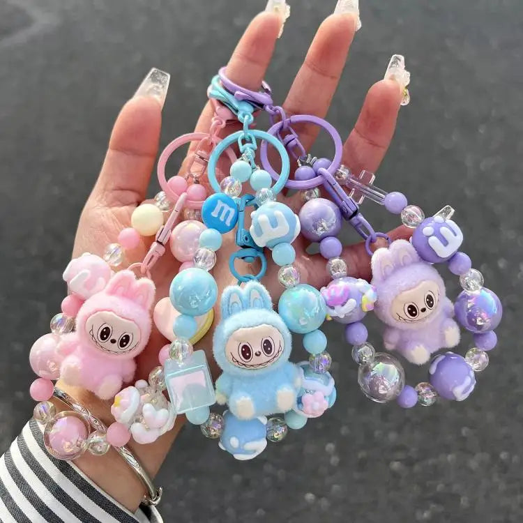 Handmade Labubu keychain for keys, bags, or gifts
